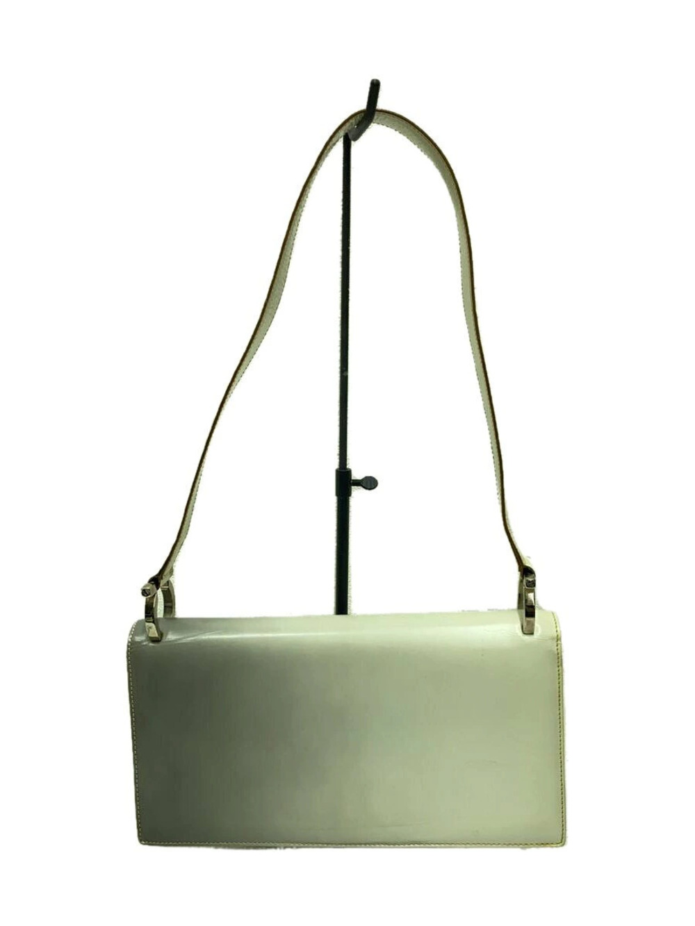 Salvatore Ferragamo Shoulder Bag Enamel White